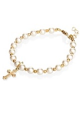 scintillating teeny-tiny beads baby christening bracelet
